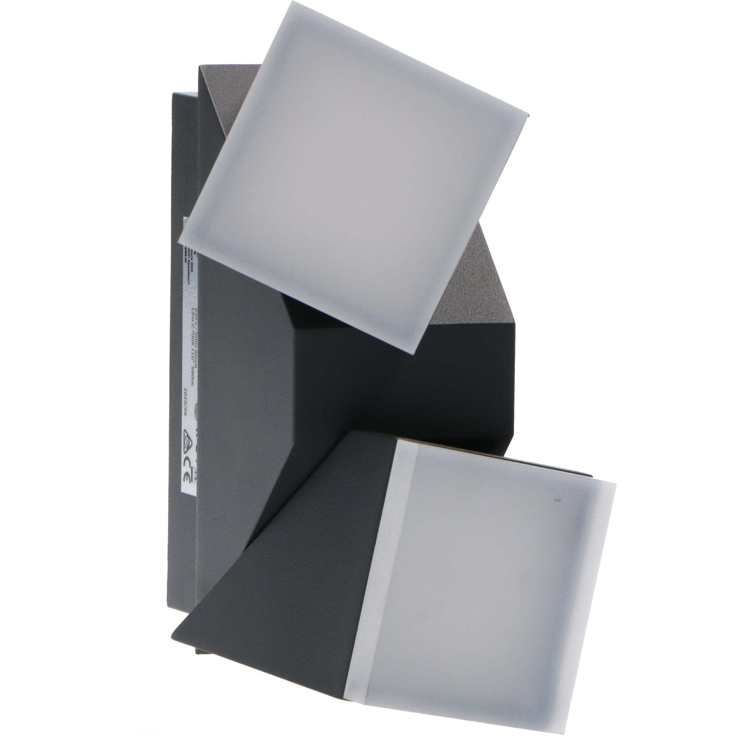 2er Pack LED's Light 2-flammige LED Design Außenleuchte - Modell Terni - Drehbar - Warmweiß - Anthrazit