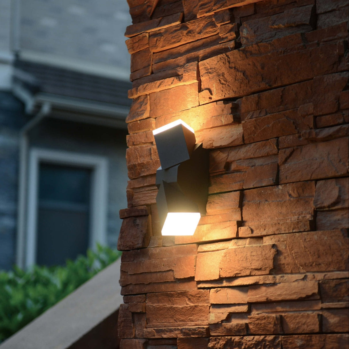 2er Pack LED's Light 2-flammige LED Design Außenleuchte - Modell Terni - Drehbar - Warmweiß - Anthrazit