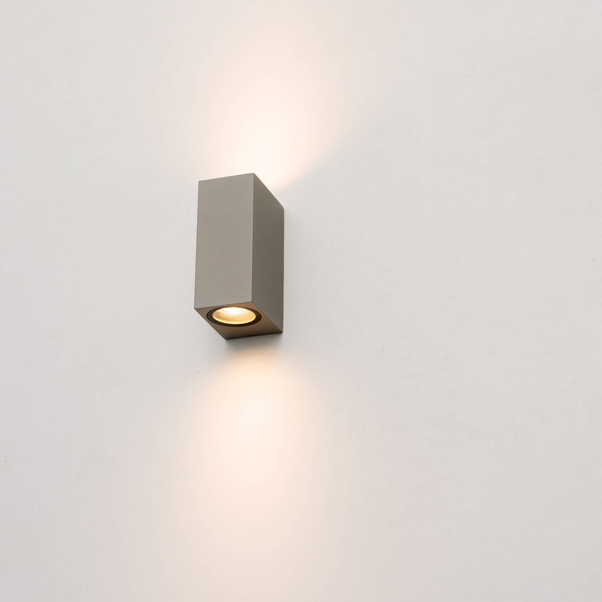LED's Light LED-Außenleuchte mit GU10-Fassung - Rechteckig - IP44 - Grau - Modell Mailand