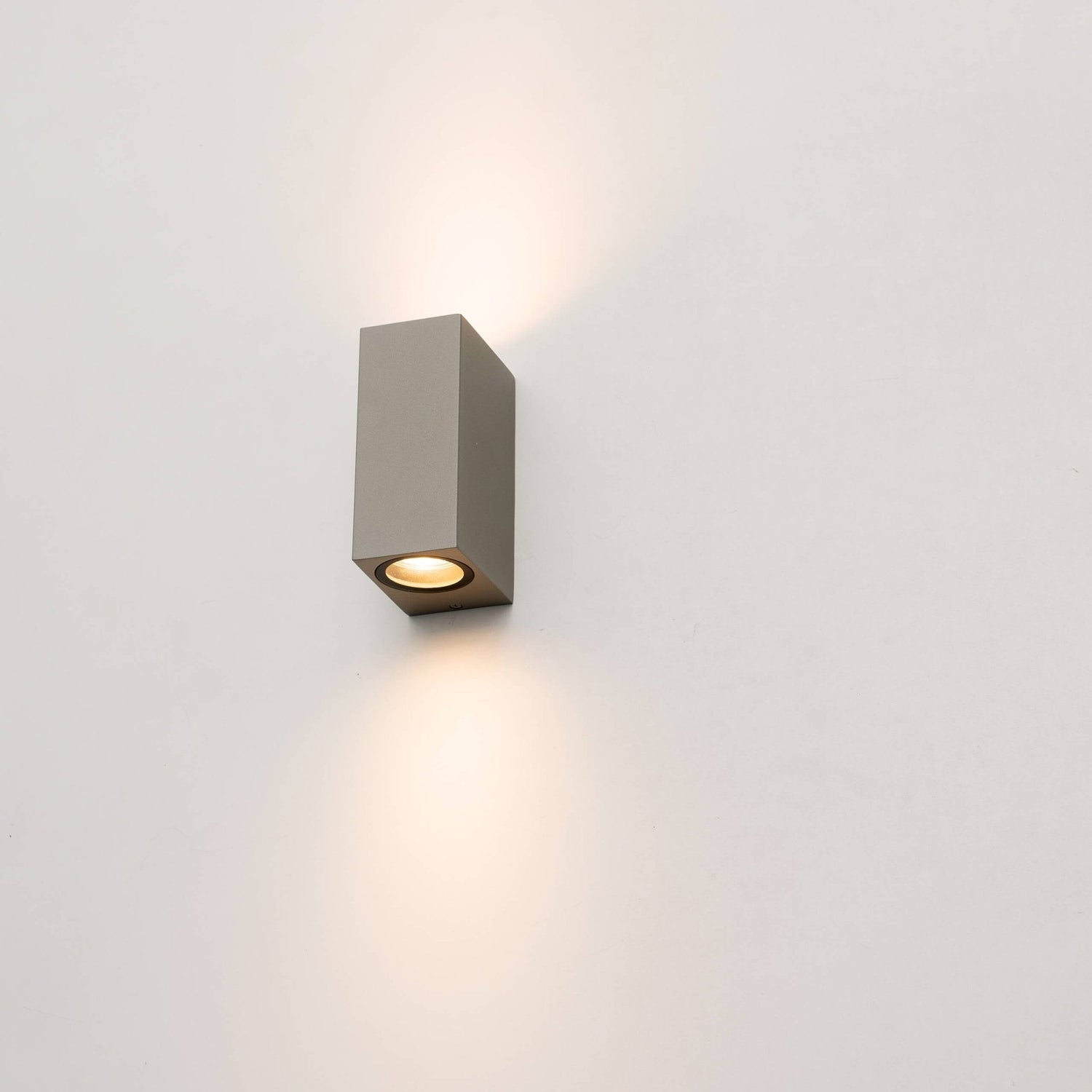 LED's Light LED-Außenleuchte mit GU10-Fassung - Rechteckig - IP44 - Grau - Modell Mailand