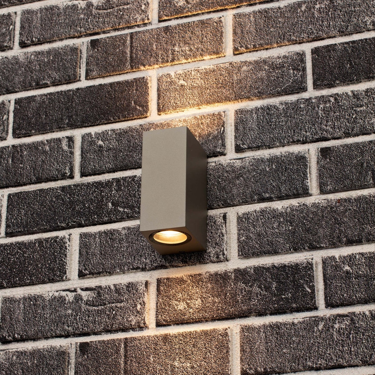 LED's Light LED-Außenleuchte mit GU10-Fassung - Rechteckig - IP44 - Grau - Modell Mailand