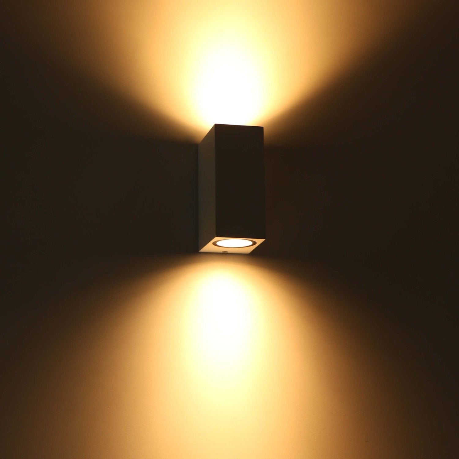 NØRD Up&Down - LED's Light LED-Außenleuchte mit GU10-Fassung - Rechteckig - IP44 - Weiß - Modell Mailand