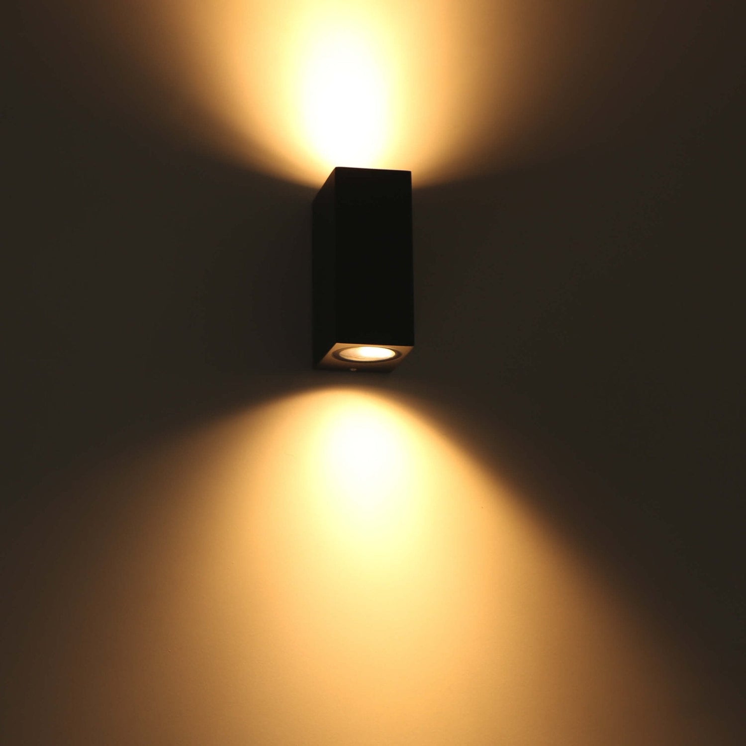 NØRD Up&Down - LED's Light LED-Außenleuchte mit GU10-Fassung - Rechteckig - IP44 - Schwarz - Modell Mailand