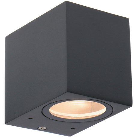 NØRD Down - LED's Light LED Wandleuchte für den Außenbereich mit GU10-Fassung - Quadratisch - IP44 - Anthrazit - Modell Rome
