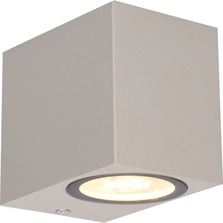 NØRD Down - LED-Außenwandleuchte mit GU10-Fassung - Rom - Quadratisch - IP44 - Grau