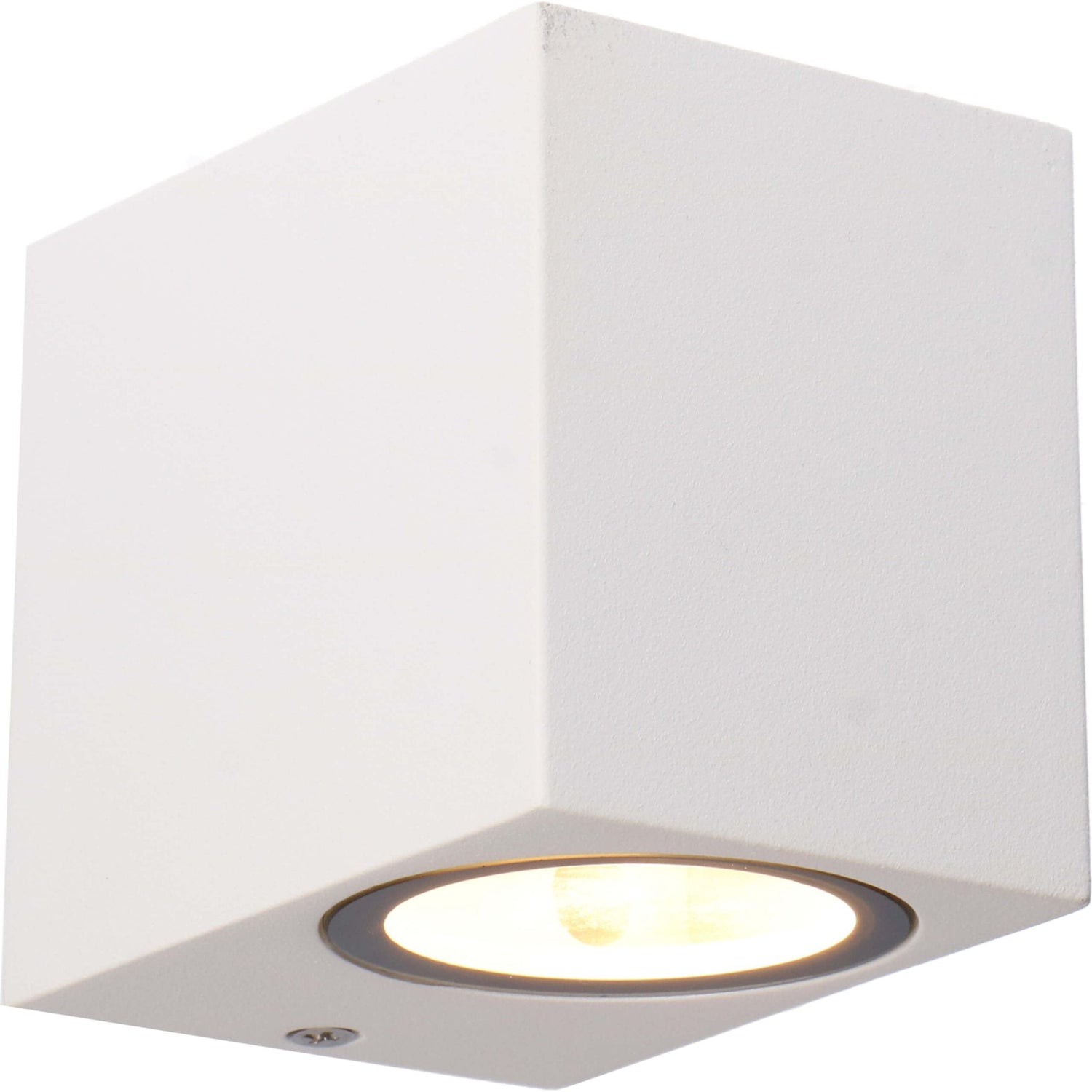 NØRD Down - LED's Light LED Wandleuchte für den Außenbereich mit GU10-Fassung - Quadratisch - IP44 - Weiß - Modell Rome