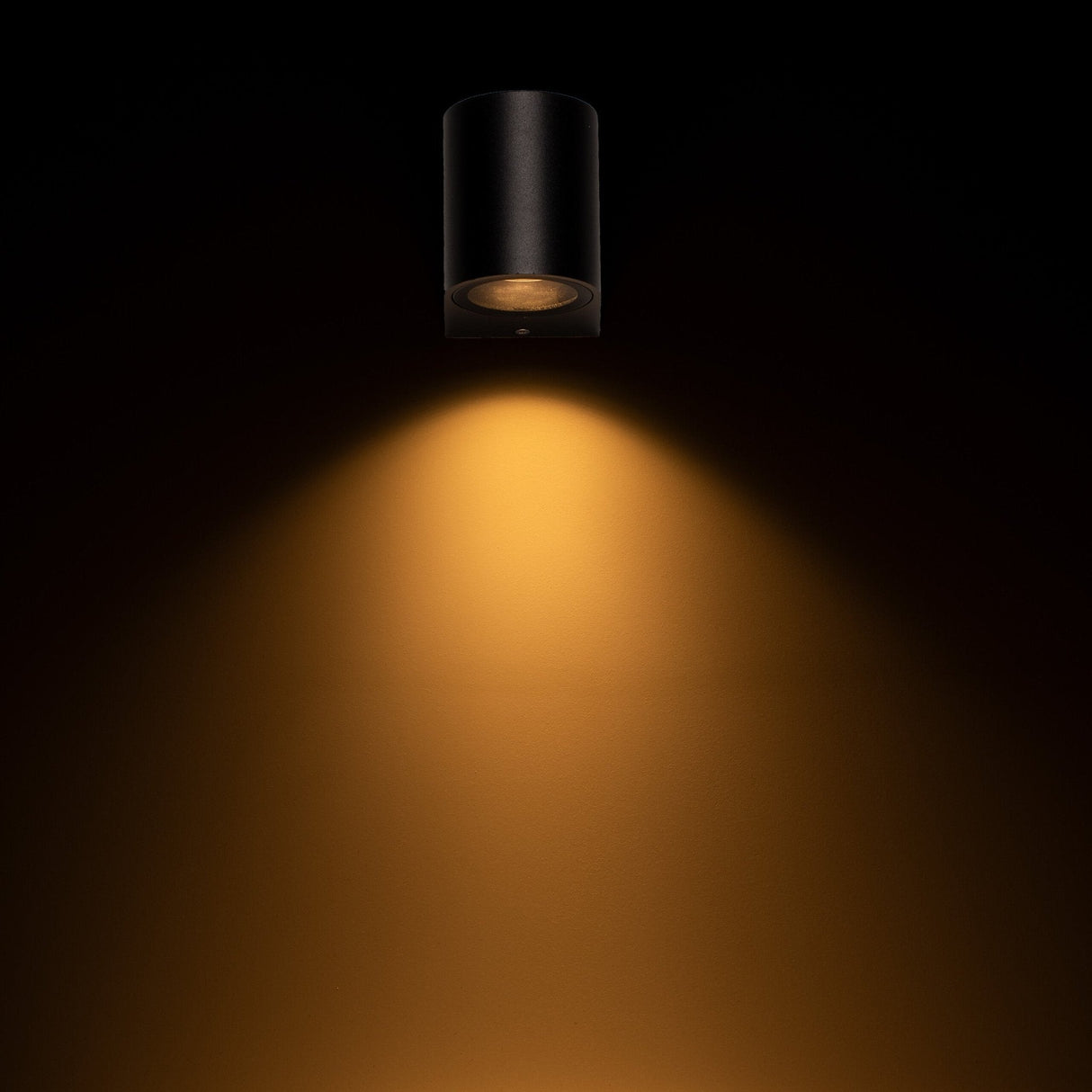 LED's Light LED-Wandleuchte für den Außenbereich mit GU10-Fassung - Rund - Modell San Marino - IP44 - Schwarz