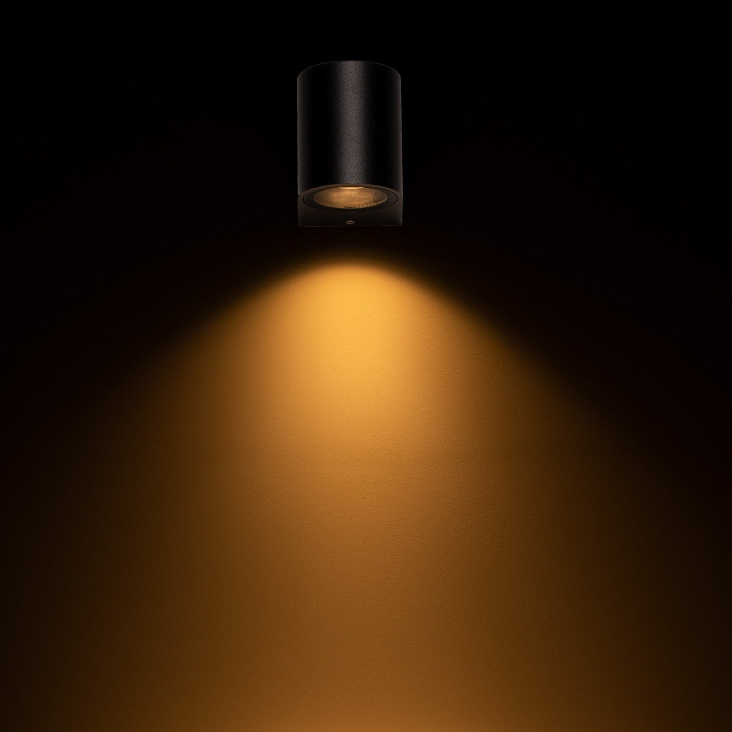 LED's Light LED-Wandleuchte für den Außenbereich mit GU10-Fassung - Rund - Modell San Marino - IP44 - Schwarz