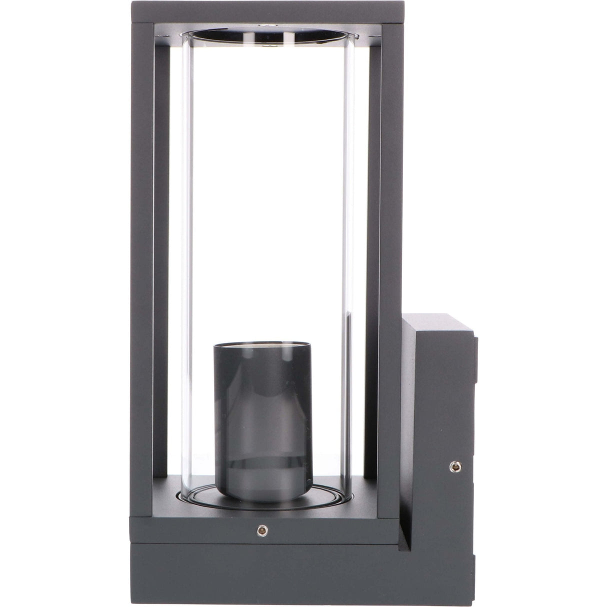 LED's Light LED Wall Lamp with Glass Windows - Rectangle - E27 Fitting - IP44 - Anthracite