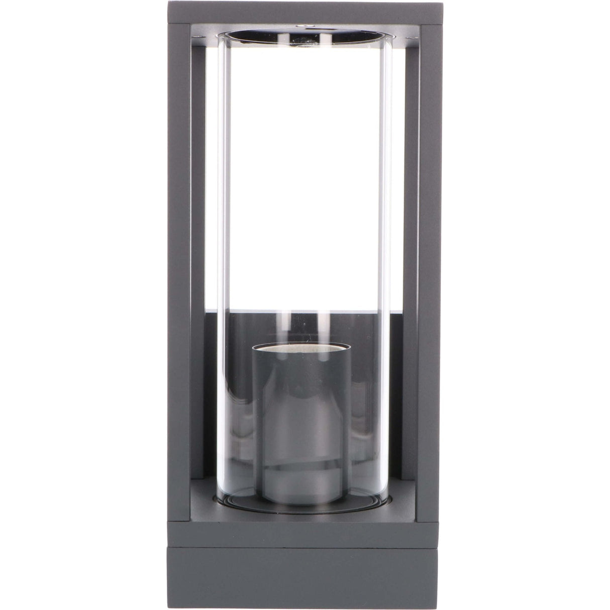 LED's Light LED Wall Lamp with Glass Windows - Rectangle - E27 Fitting - IP44 - Anthracite