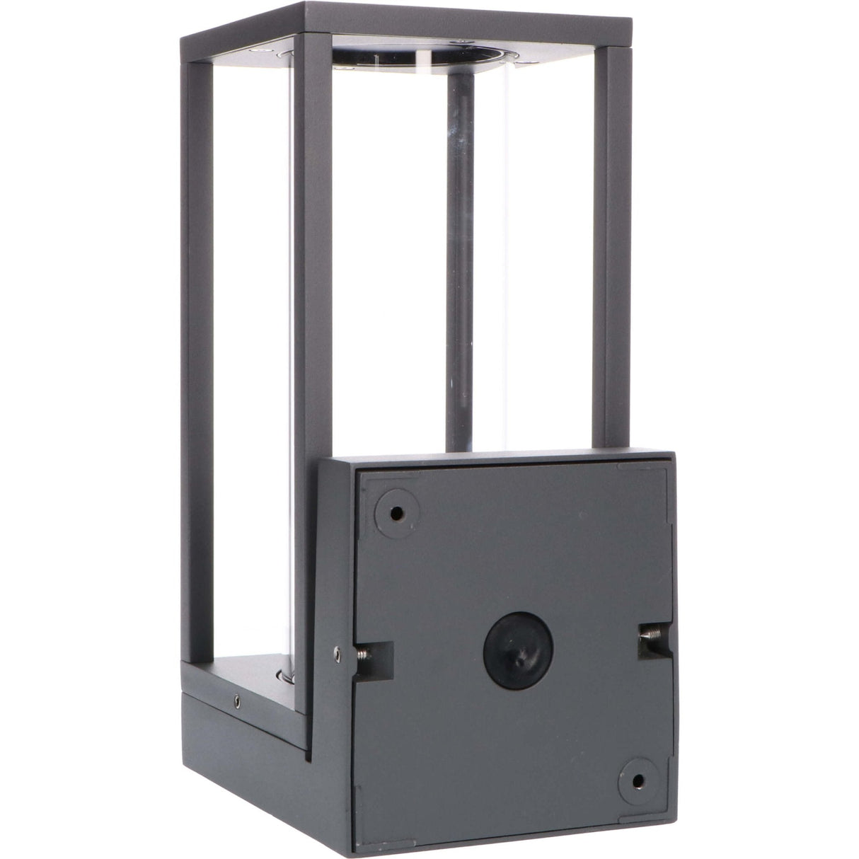 LED's Light LED Wall Lamp with Glass Windows - Rectangle - E27 Fitting - IP44 - Anthracite
