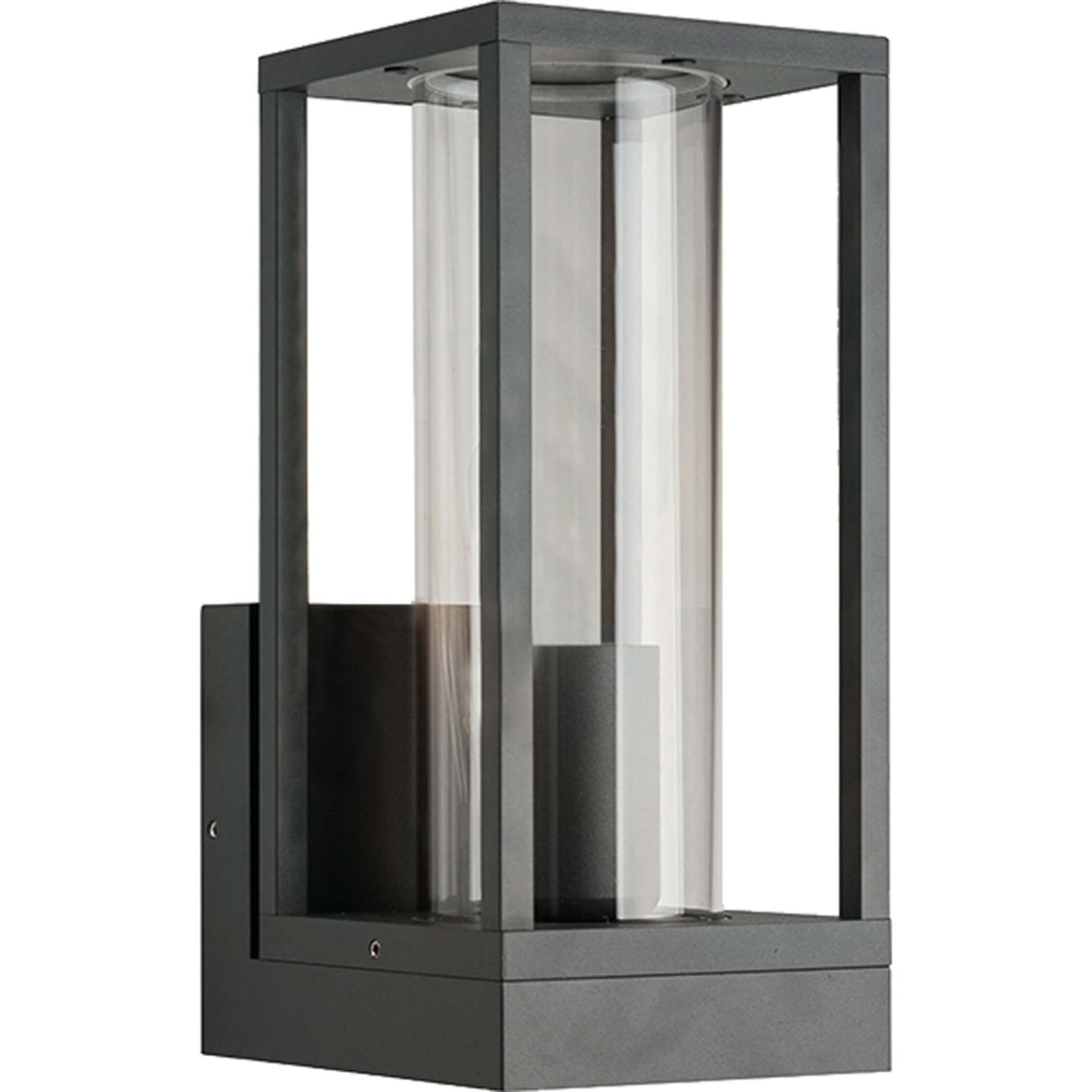 LED's Light LED Wall Lamp with Glass Windows - Rectangle - E27 Fitting - IP44 - Anthracite