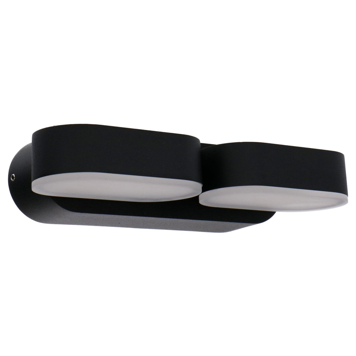 LED's Light Doppelte LED-Außenleuchte - Modell Rieti - Warmweiß - IP44 wasserdicht - Schwarz