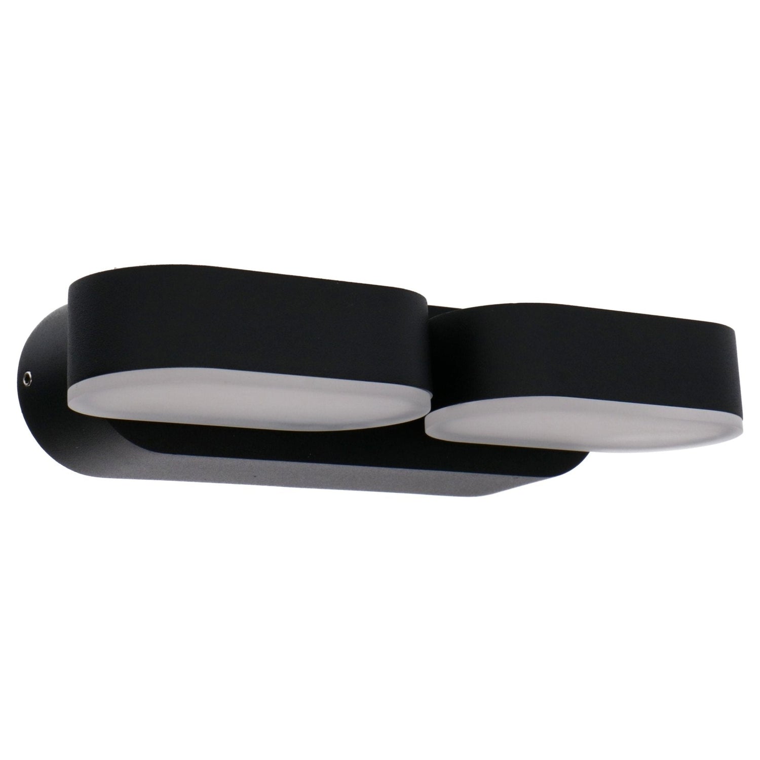 LED's Light Doppelte LED-Außenleuchte - Modell Rieti - Warmweiß - IP44 wasserdicht - Schwarz