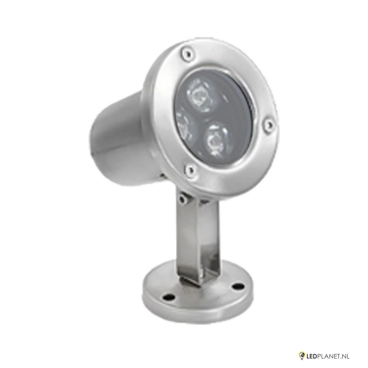 LED onderwaterlamp 3W van RVS 304 met kantelbare beugel en voet