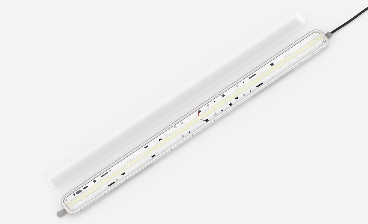 LED tri-proof armatuur 1200mm 36W - geopend armatuur met losse afdekking