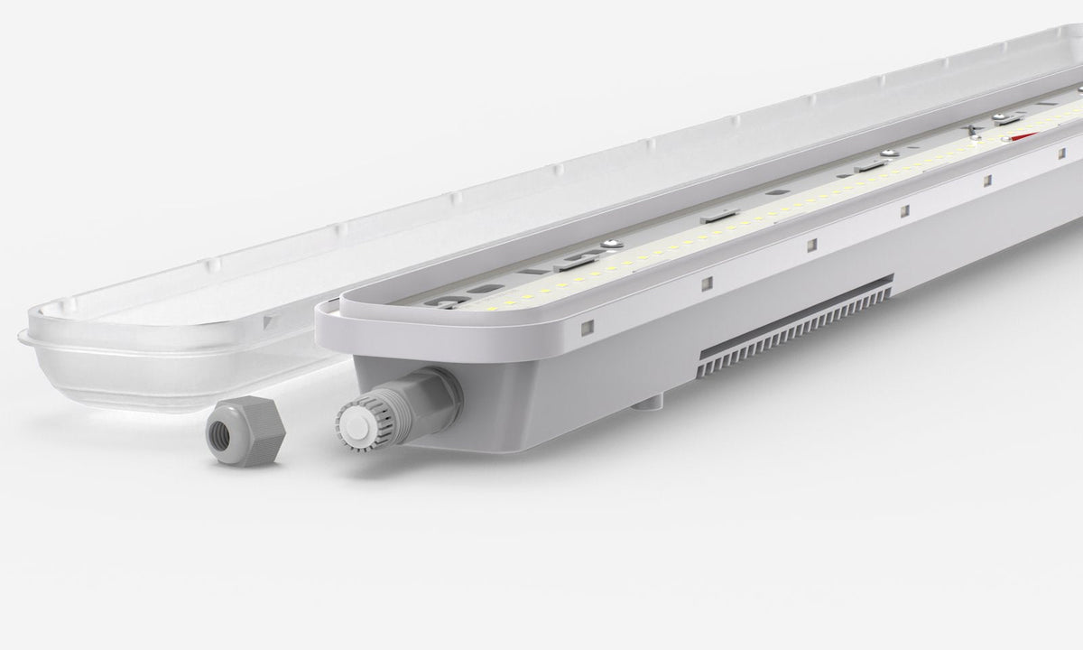 Plafoniera LED stagna Tri-Proof 1500mm 50W - plafoniera aperta con modulo LED