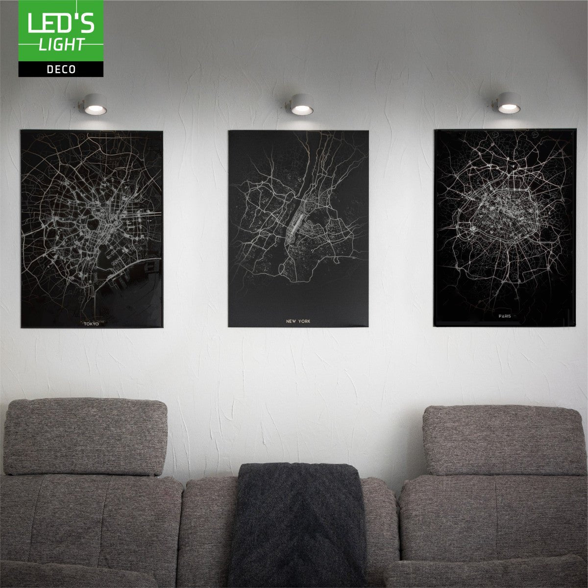 3-in-1-LED-Lampe, kabellos und wiederaufladbar, mit magnetischer Wandhalterung, Fuß und Klemme – Weiß