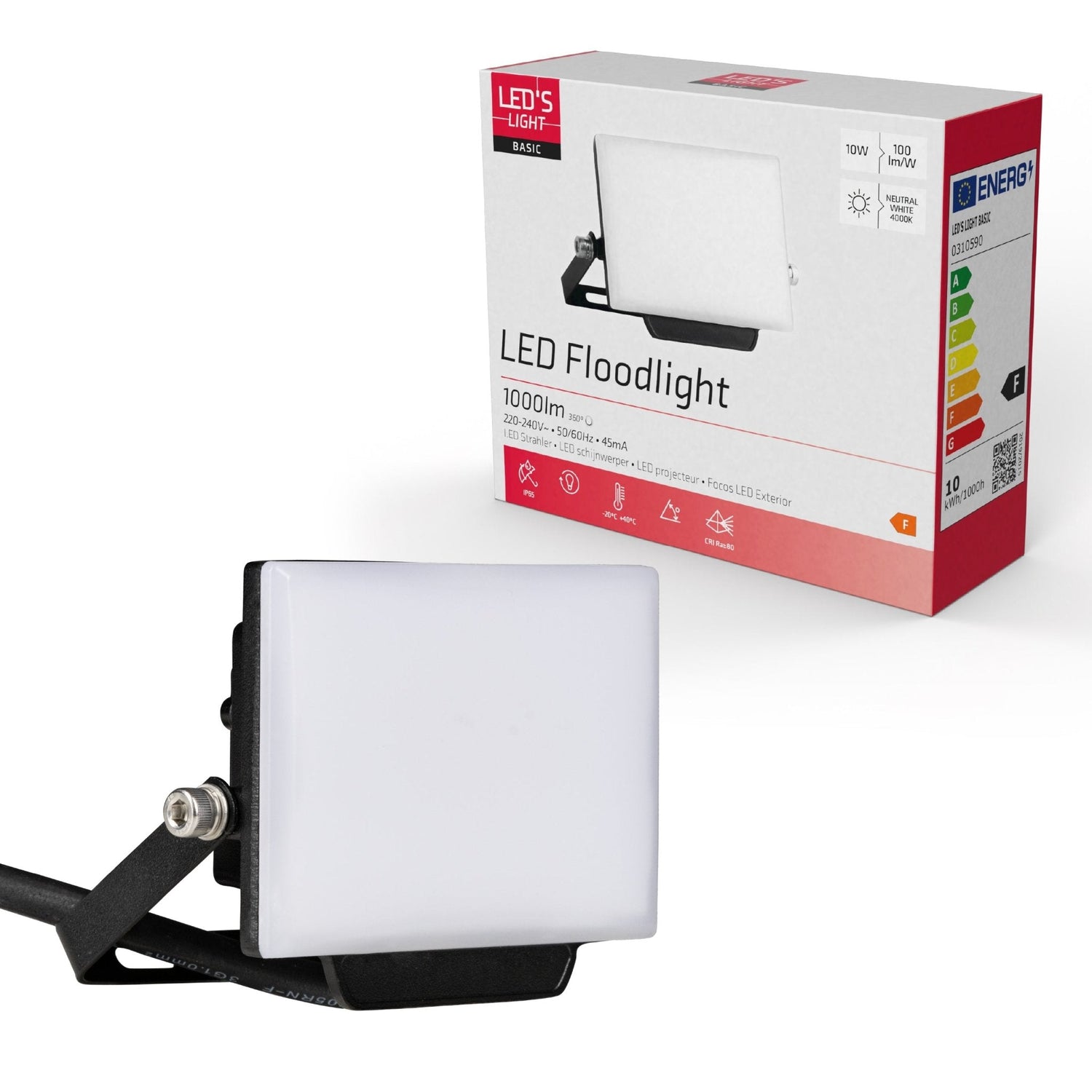 LED-Flutlicht 900 mit Halterung - Universell für den Innen- und Außenbereich - 10W