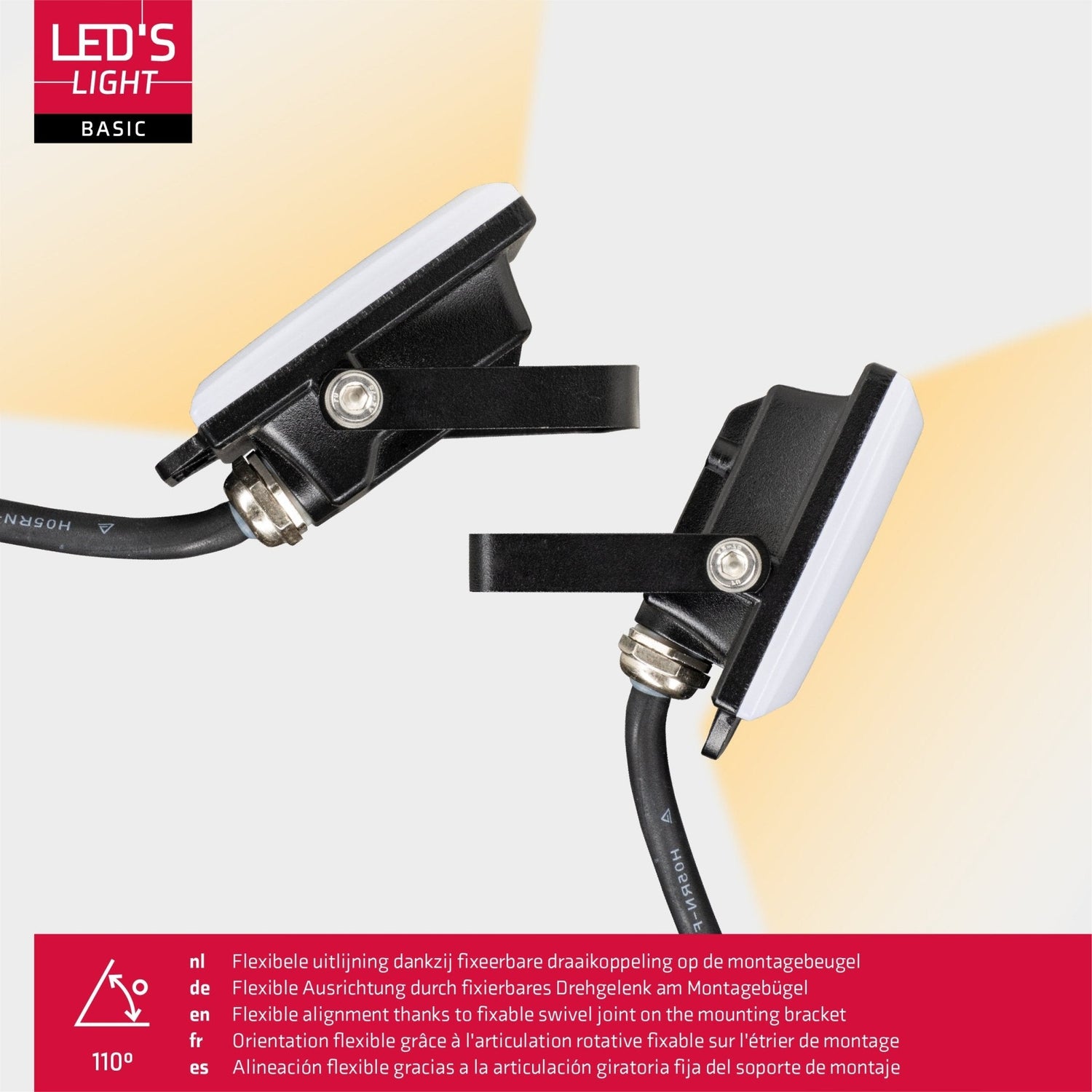 LED-Flutlicht 900 mit Halterung - Universell für den Innen- und Außenbereich - 10W