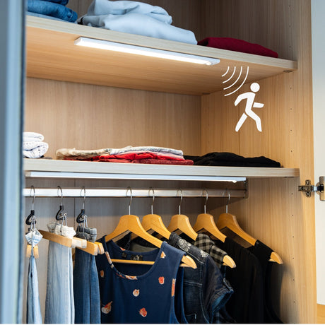 LED's Light Kastverlichting met sensor 40 cm - Oplaadbaar (USB-C) en draadloos - zwaai- en bewegingssensor - wit