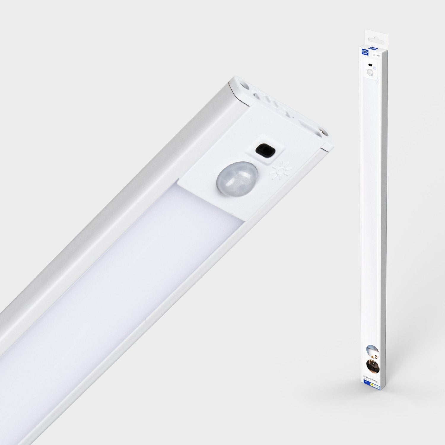 LED's Light Kastverlichting met sensor 60 cm - Oplaadbaar (USB-C) en draadloos - zwaai- en bewegingssensor - wit