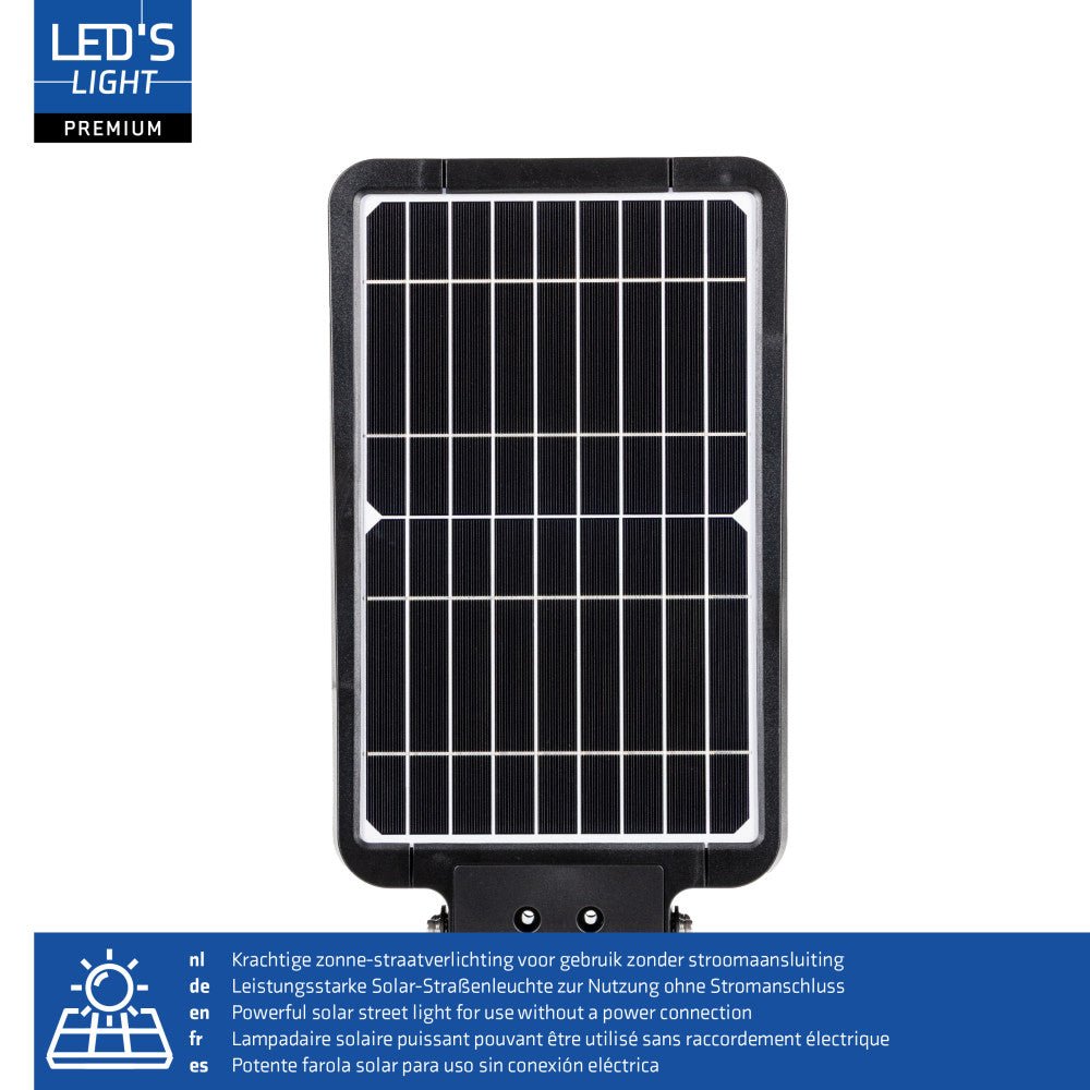 Solar LED Straatverlichting - 3000 Lumen - Bewegingssensor - Koelwit 4000K - IP65 - 3 Jaar Garantie