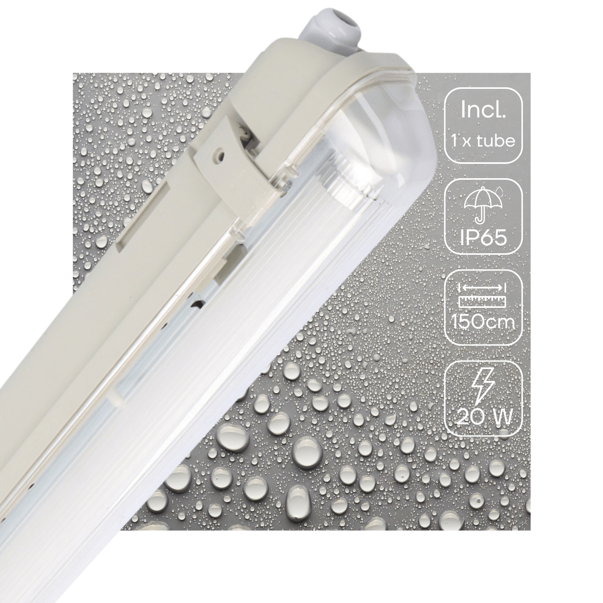 LED's Light LED TL Lampe mit Sensor 150 cm - Bewegungssensor und Nachtsensor - Wasserdicht - 3100 lm