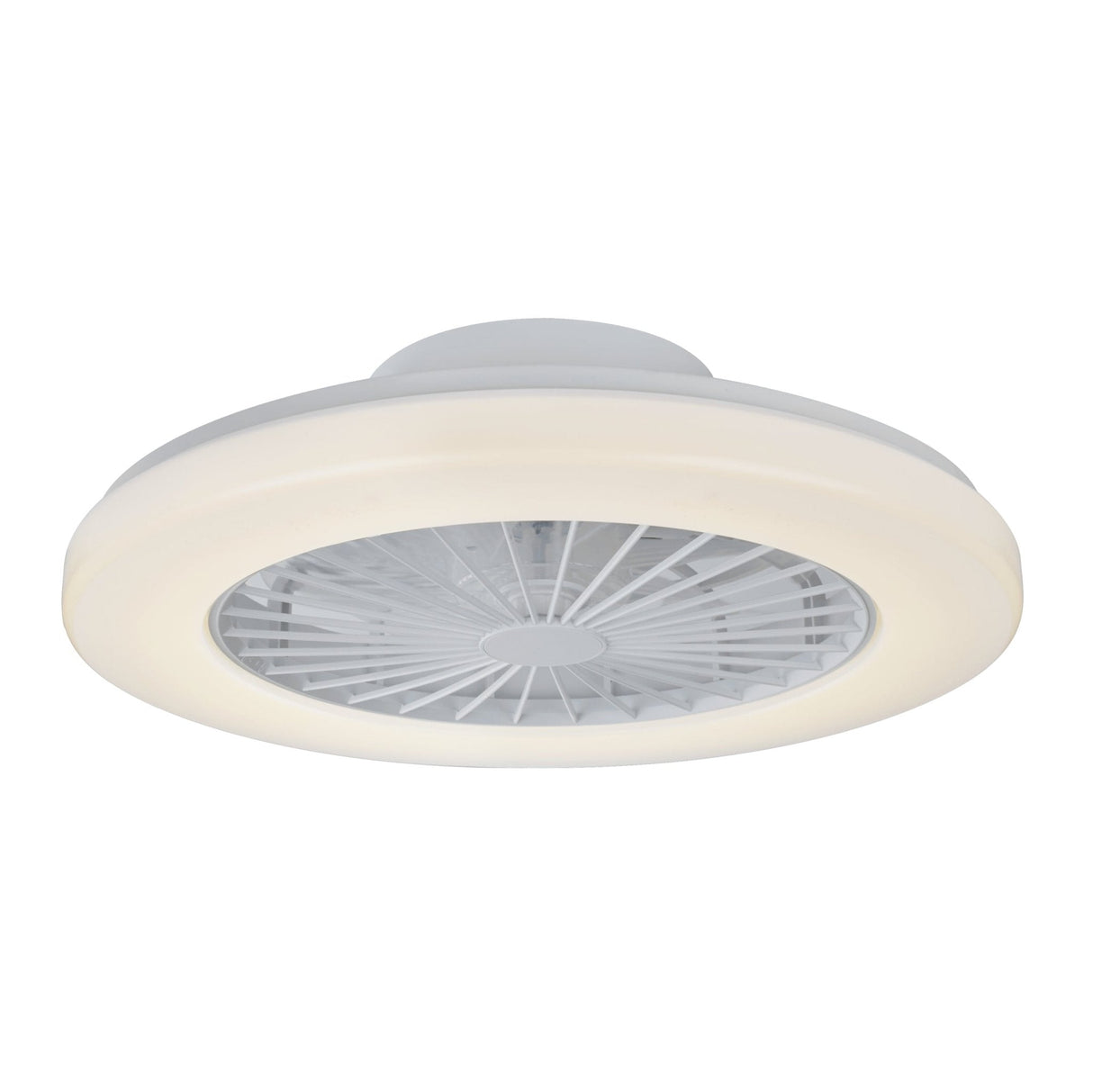 LED's Light Deckenventilator mit Beleuchtung 48 cm - Lüftungsgeschwindigkeit und Bedienung mit Fernbedienung - Weiß