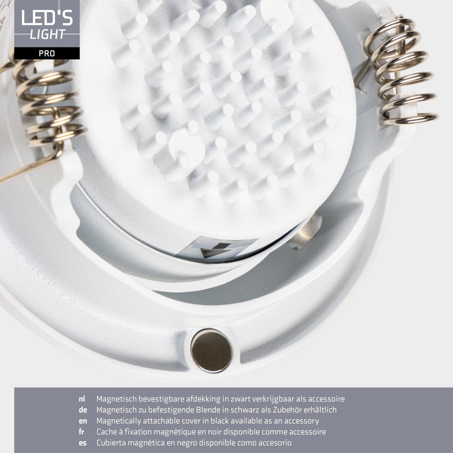 3 PACK - LED's Light PRO Recessed Spotlight 68 mm - Indoor & Outdoor - 3 light colors - Dimmable light - White