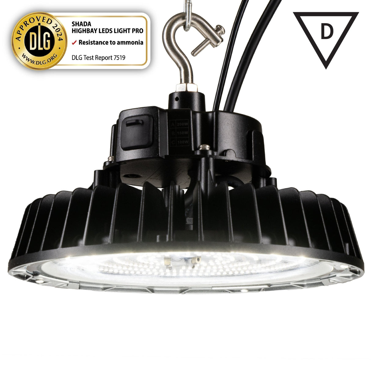 LED-Hallenleuchte 200 W – 30.000 Lumen – 3000 K/4000 K/5000 K – IP65 – 6 Lichtmodi – DLG