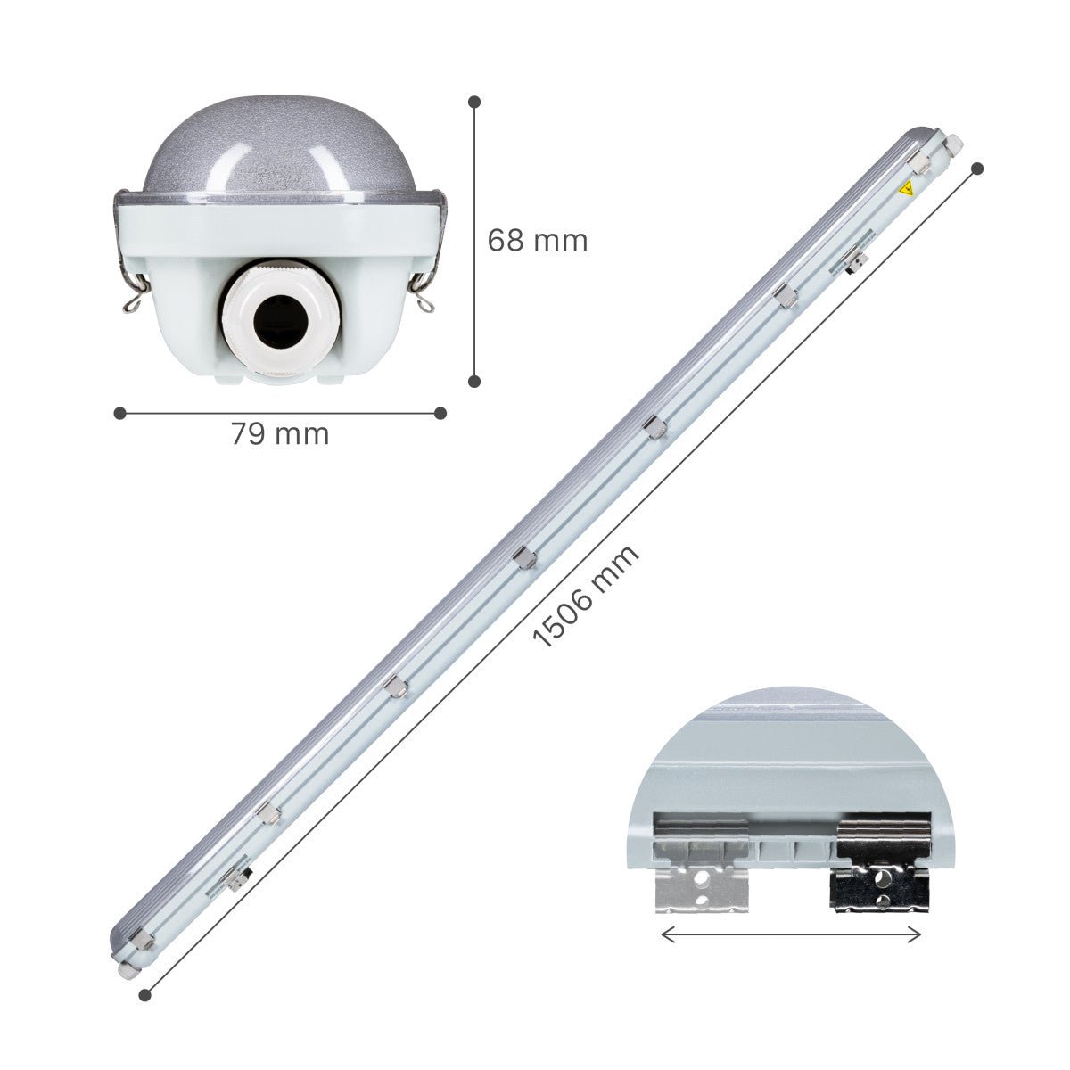 4 PACK - LED's Light PRO LED TL armatuur 150 cm - Met noodaccu - 4 lichtstanden - 47W