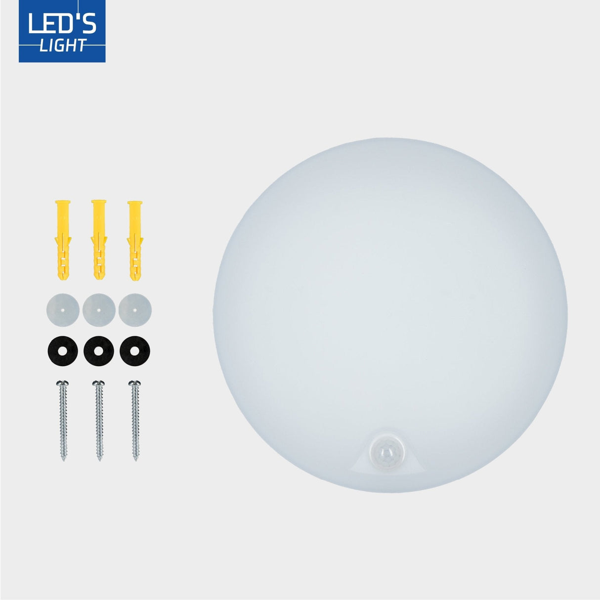 LED's Light Pro Ceiling Lamp with Sensor - Motion Sensor and Dusk Sensor - 6 Modes - 25 cm