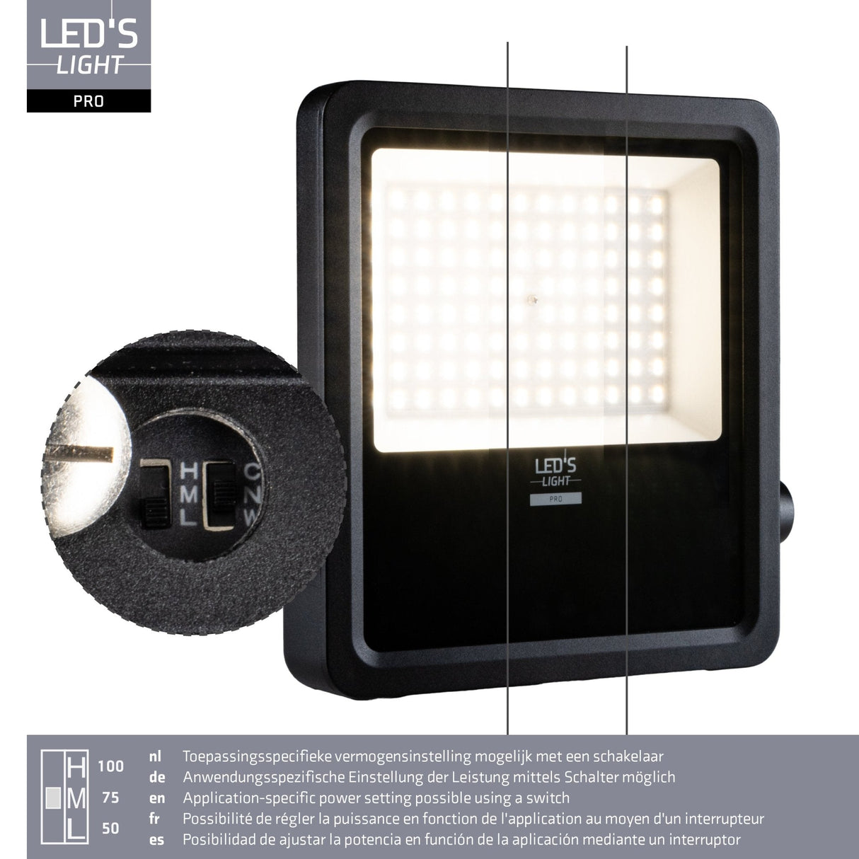 LED's Light Pro Premium Flutlicht 12750 - 6 Lichtmodi - Wasser- und rostbeständig - 100 W