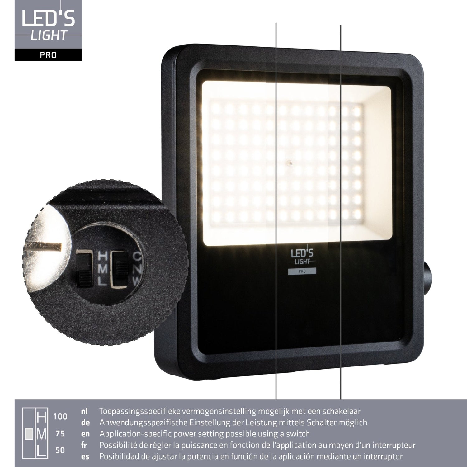 LED's Light Pro Premium Flutlicht 12750 - 6 Lichtmodi - Wasser- und rostbeständig - 100 W