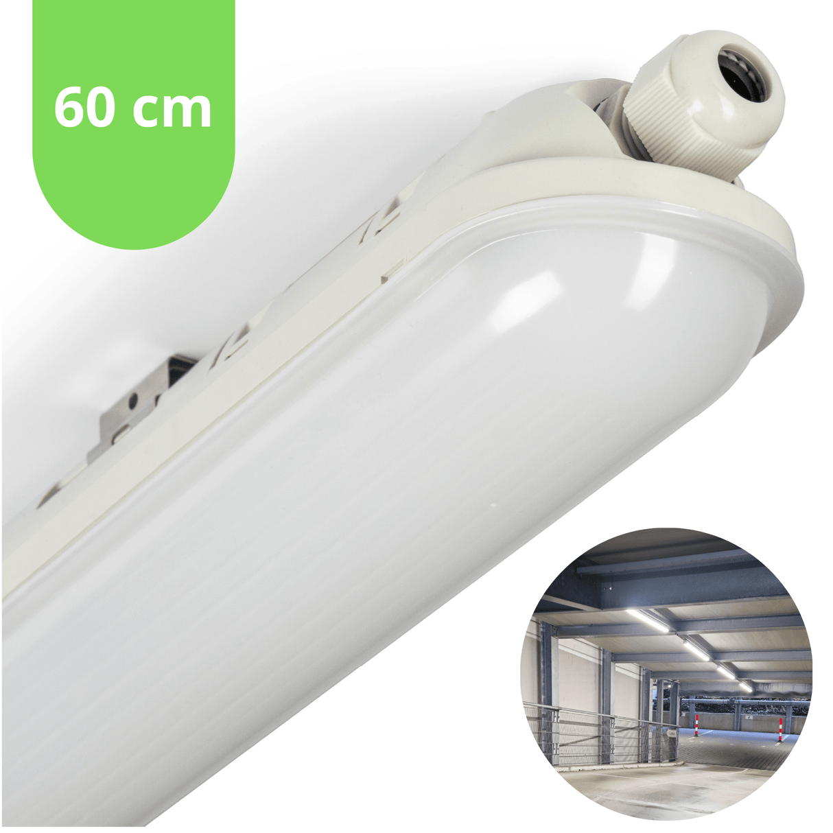 LED TL Armatuur 60cm 2400 lumen - 15W - Koelwit 4000K - IP65 Waterdicht - 160lm/W