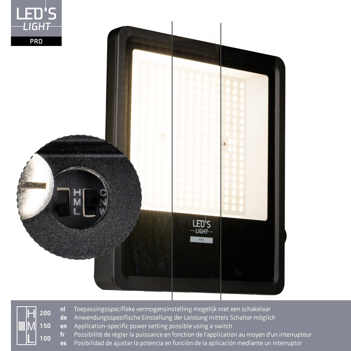 LED's Light Pro Premium Spotlight 25500 – 6 Lichtmodi – Wasser- und rostbeständig – 200 W
