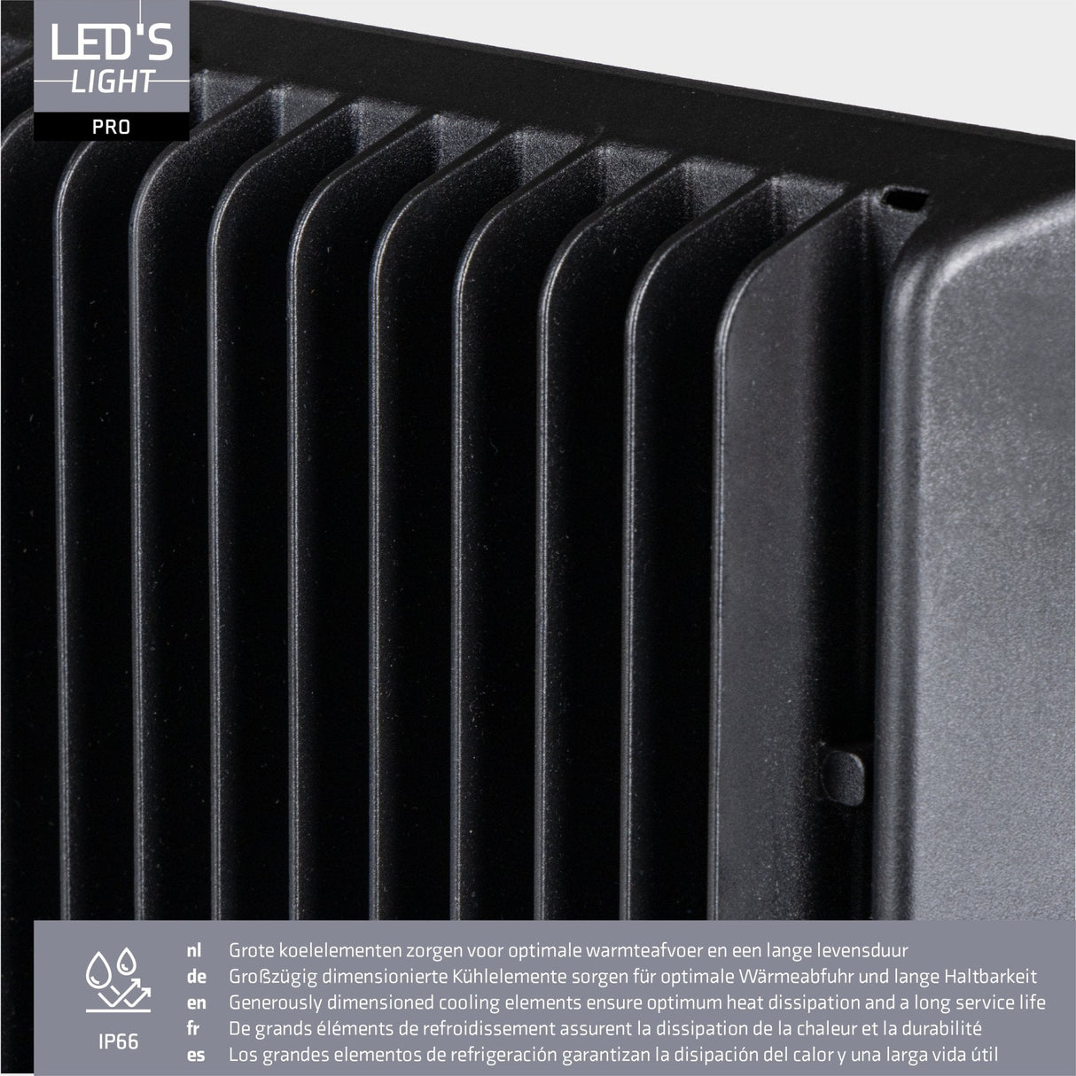 LED's Light Professional LED Flutlicht 37000 - 3 Lichtmodi - Wasserdicht - 200 Watt - Tageslichtsensor