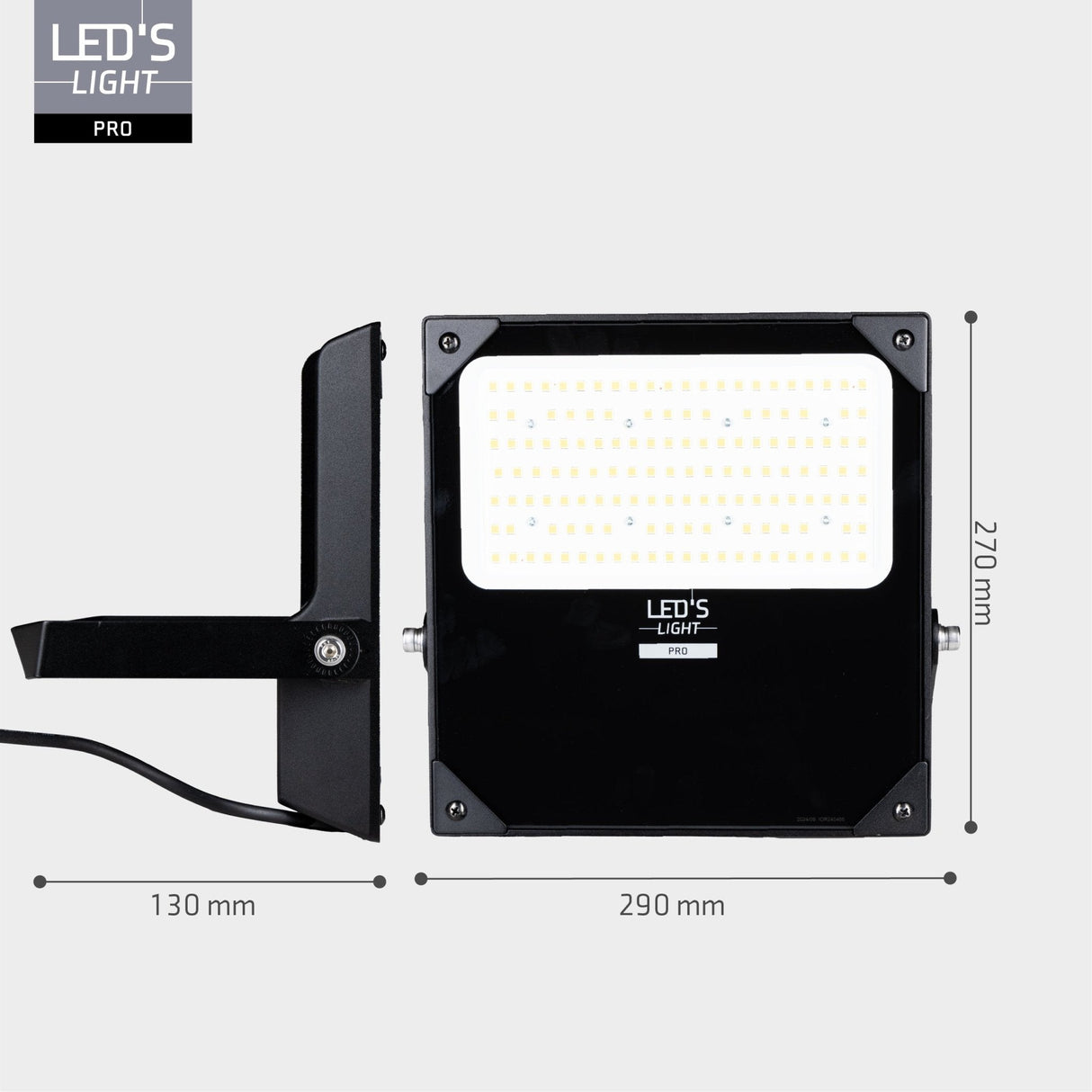 LED's Light Professional LED Flutlicht 18500 - 3 Lichtmodi - Wasserdicht - 100 Watt - Tageslichtsensor