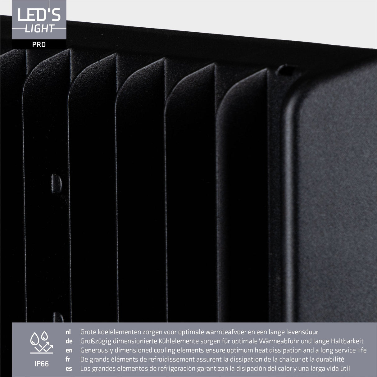 LED's Light Professional LED Flutlicht 18500 - 3 Lichtmodi - Wasserdicht - 100 Watt - Tageslichtsensor