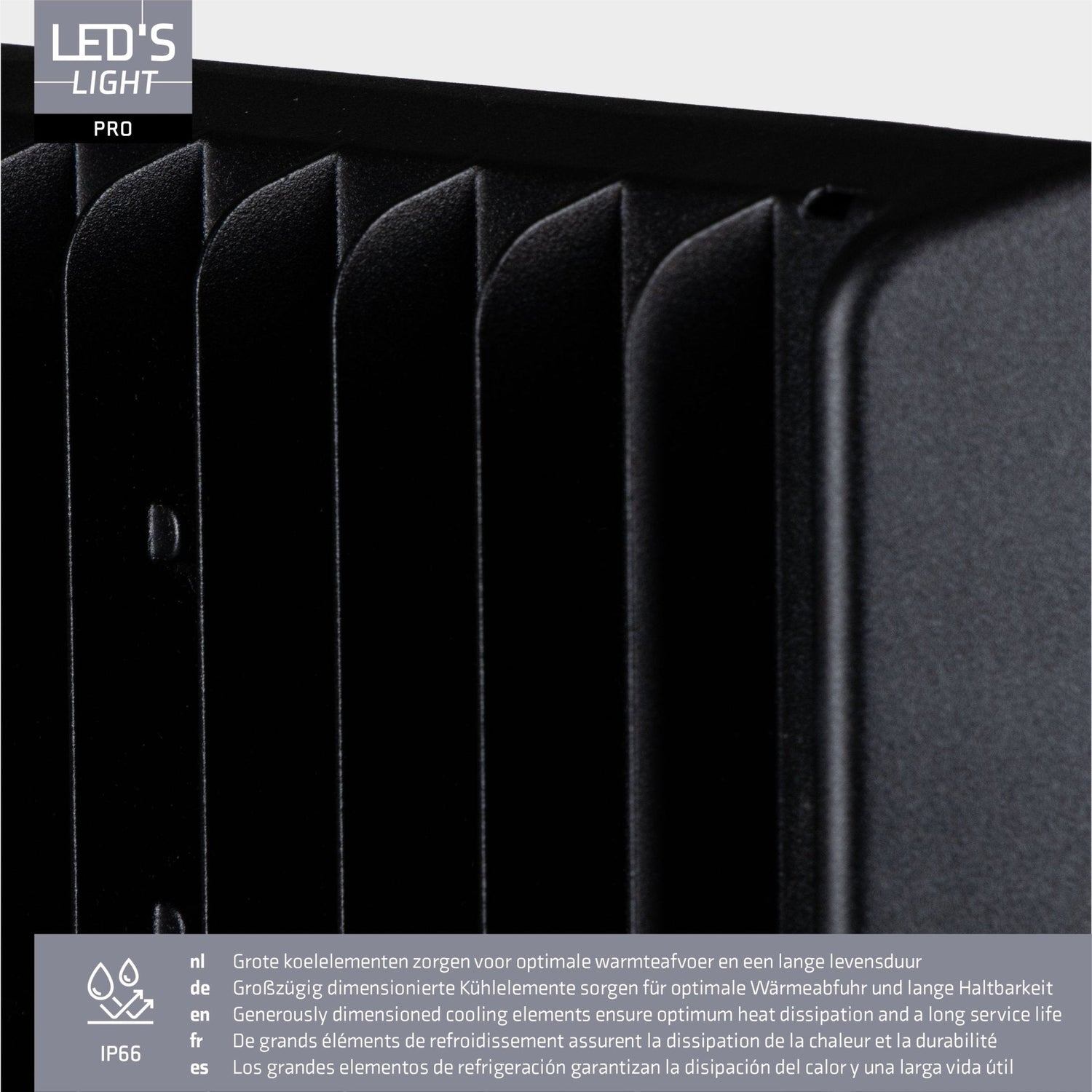 LED's Light Professional LED Flutlicht 18500 - 3 Lichtmodi - Wasserdicht - 100 Watt - Tageslichtsensor