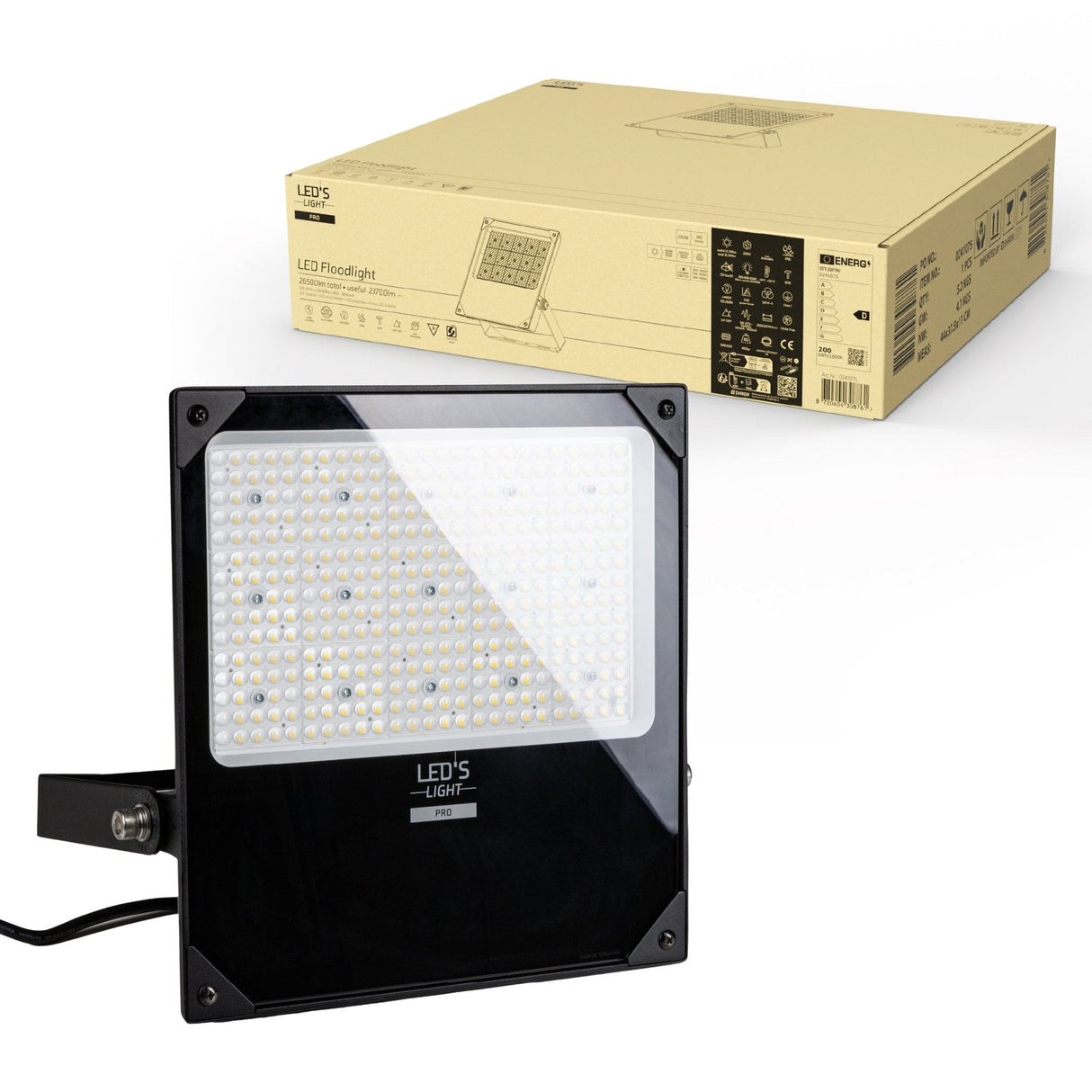 LED's Light Professional LED Strahler 28000 - 3 Leuchtmodi - Wasserdicht - 200 Watt