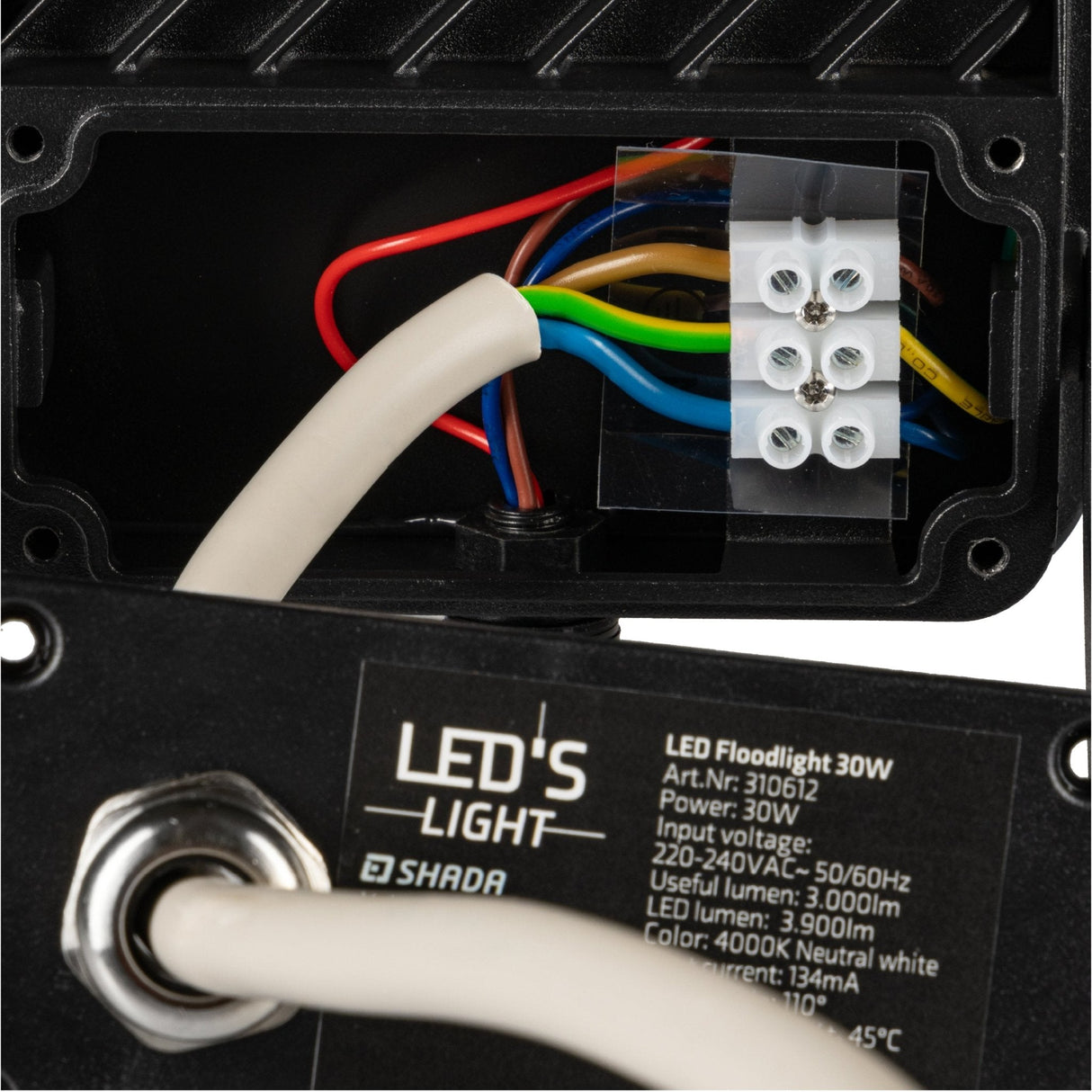 LED-Flutlicht mit Bewegungsmelder 360° - Wasserdicht & Neigbar - 30W