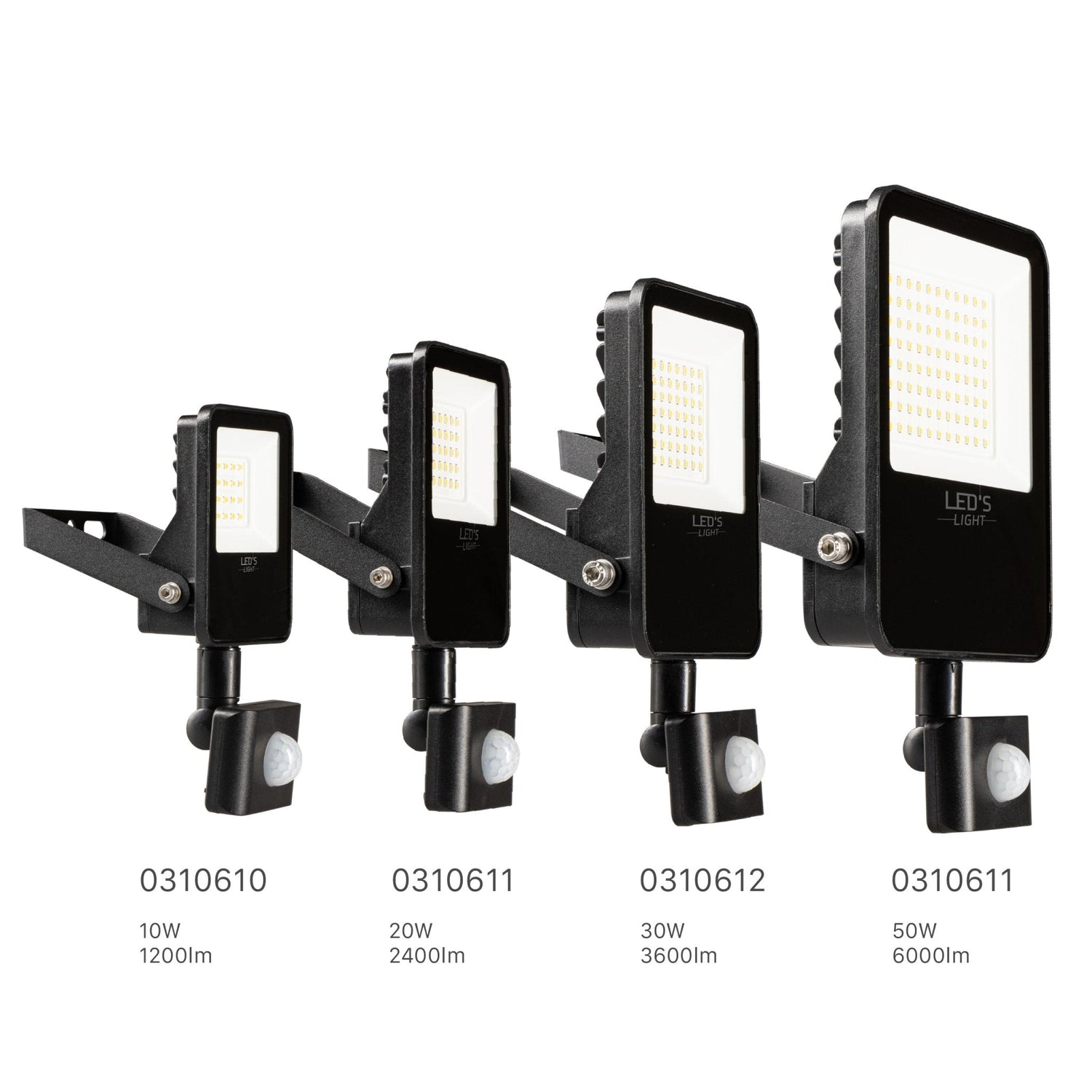 LED-Flutlicht mit Bewegungsmelder 360° - Wasserdicht & Neigbar - 30W