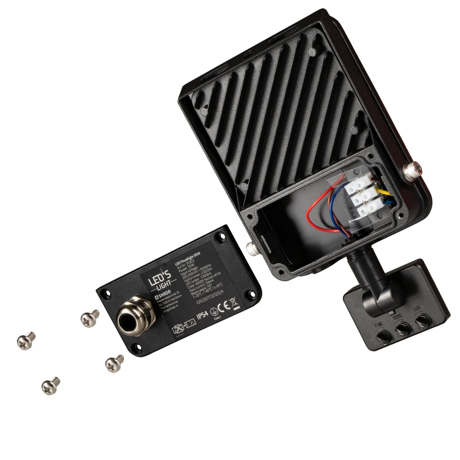 LED-Flutlicht mit Bewegungsmelder 360° - Wasserdicht & Neigbar - 30W