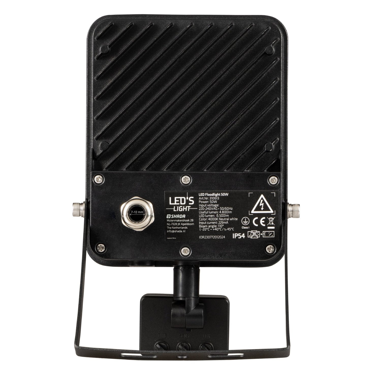 LED-Flutlicht mit Bewegungsmelder 6000 - Wasserdicht & Neigbar - 50W