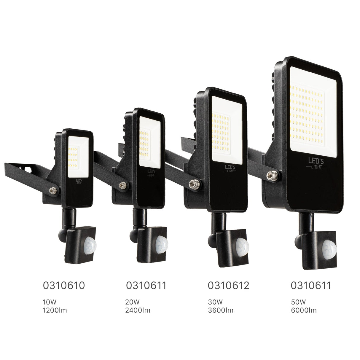 LED-Flutlicht mit Bewegungsmelder 6000 - Wasserdicht & Neigbar - 50W