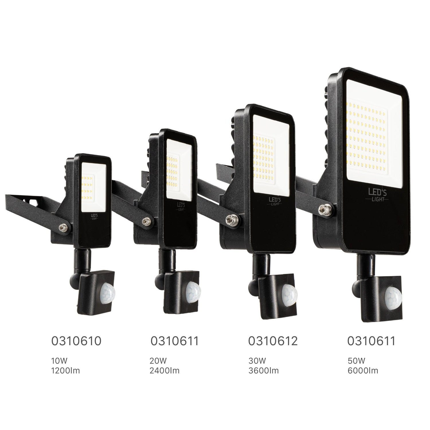 LED-Flutlicht mit Bewegungsmelder 6000 - Wasserdicht & Neigbar - 50W