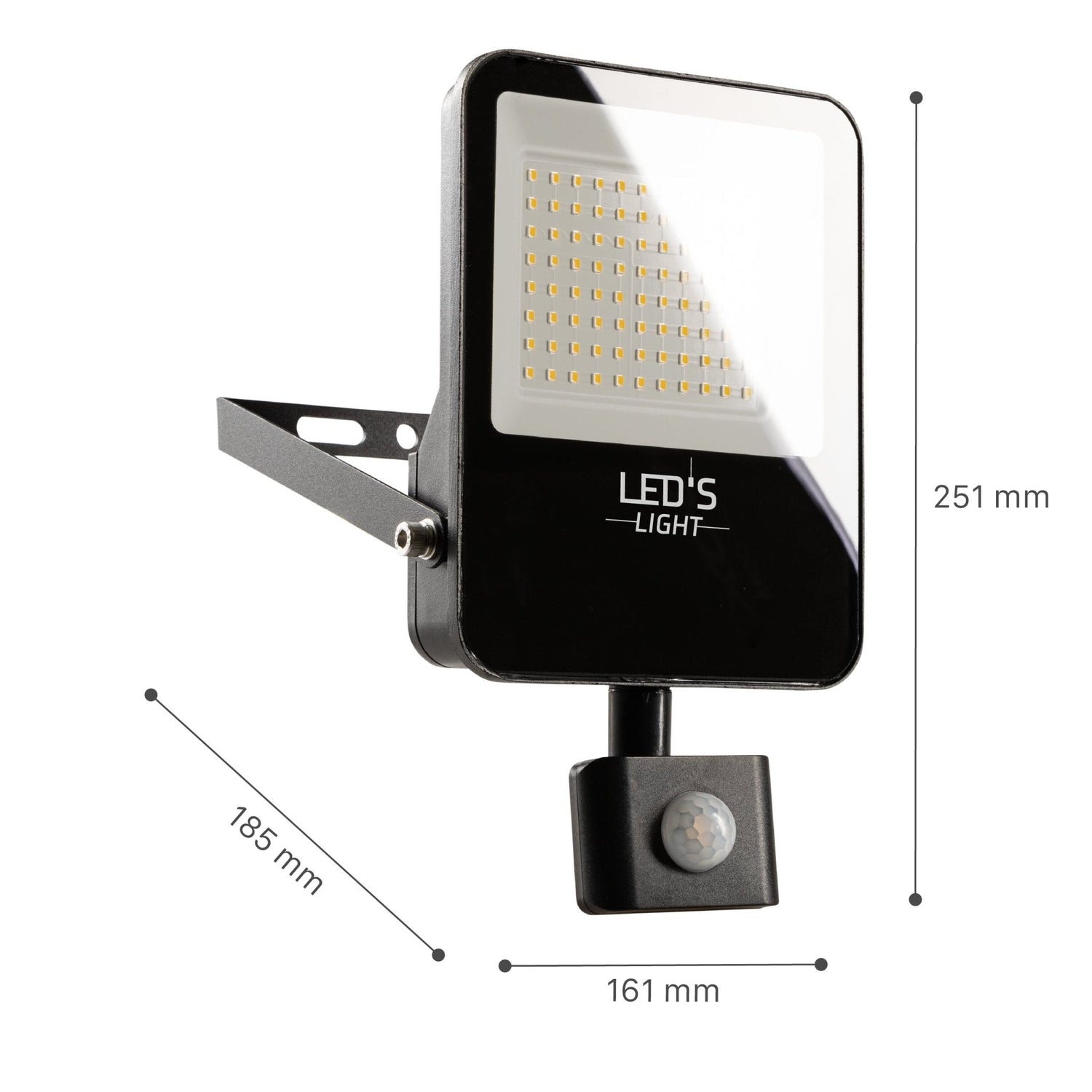 LED-Flutlicht mit Bewegungsmelder 6000 - Wasserdicht & Neigbar - 50W
