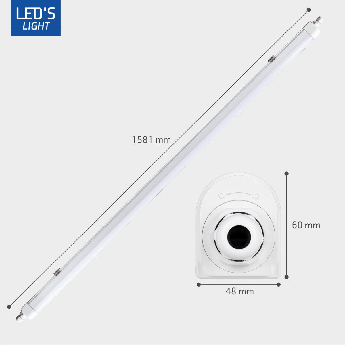 LED Light TL fixture with Strip - Connectable - 46W 150cm 5520lm 4000K